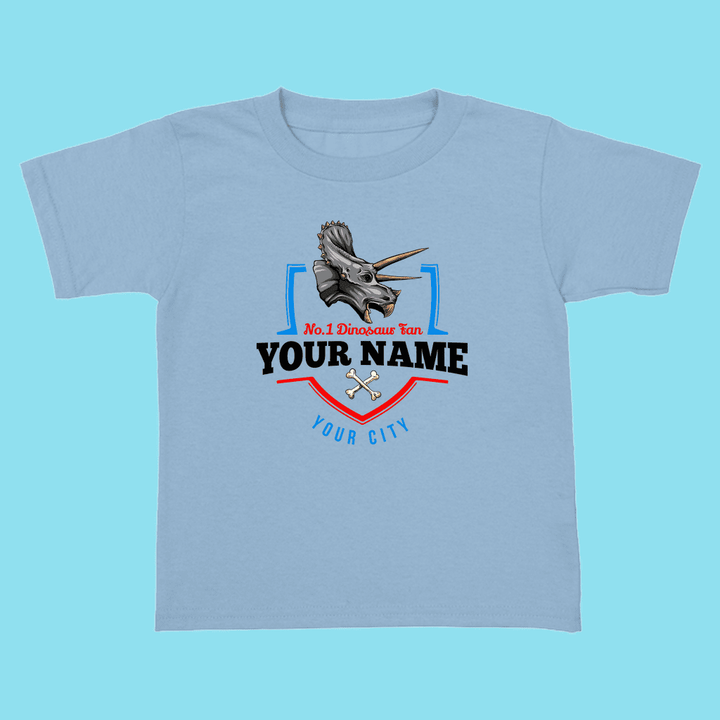 N.1 Triceratops Fan Custom Toddler T-Shirt | Jurassic Studio