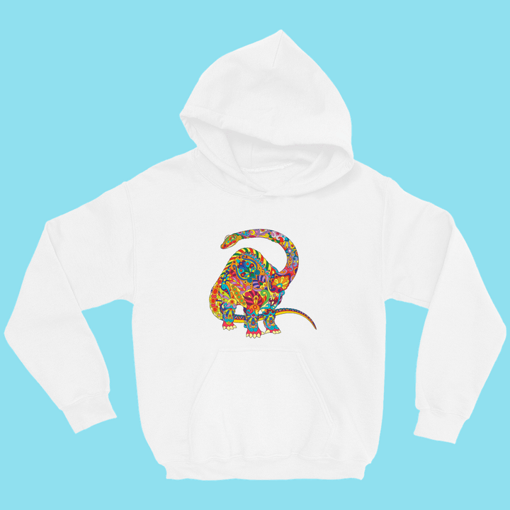 Kids Brontosaurus Zentangle Hoodie | Jurassic Studio