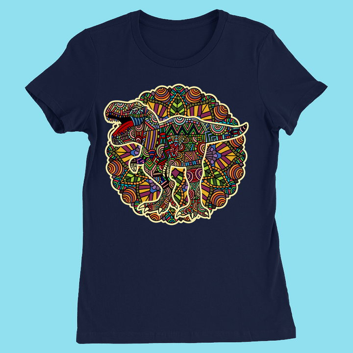 Women T-Rex Mandala T-Shirt | Jurassic Studio
