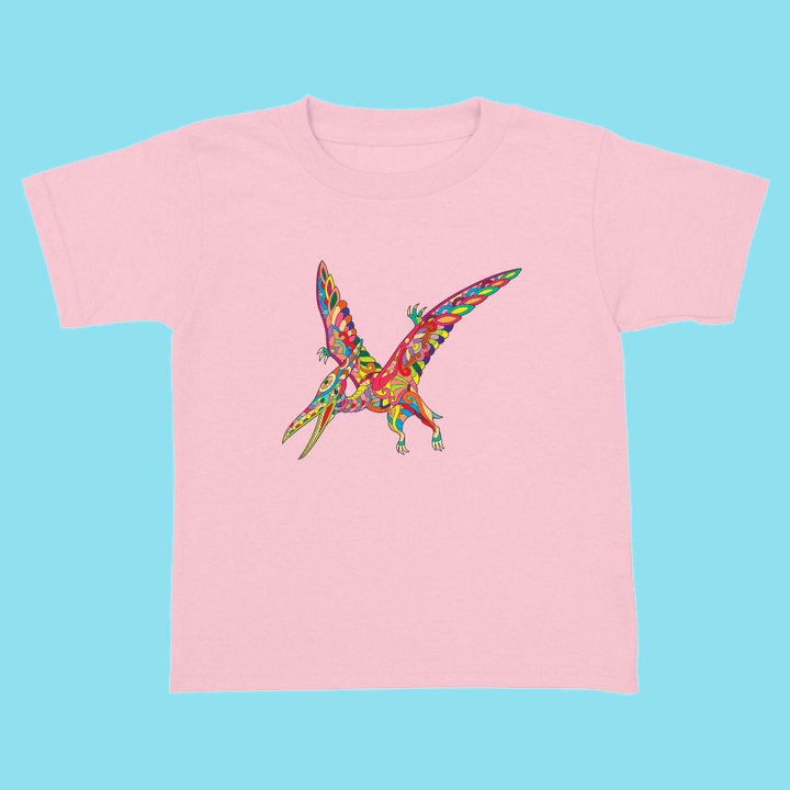 Toddler Pterodactyl Zentangle T-Shirt | Jurassic Studio