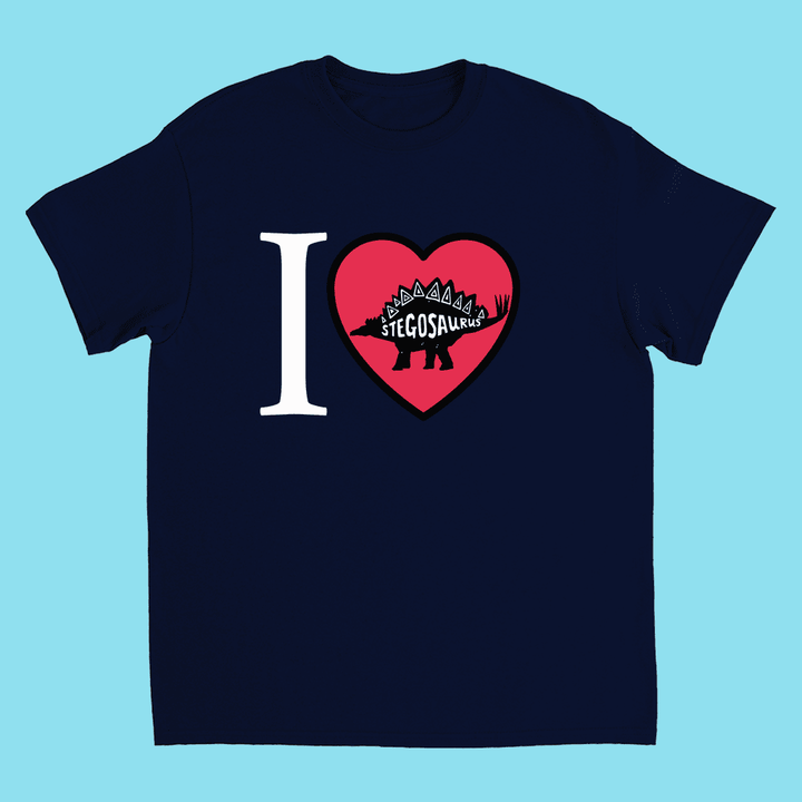 Kids I Love Stegosaurus T-Shirt | Jurassic Studio