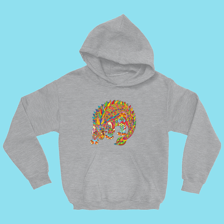 Kids Ankylosaurus Zentangle Hoodie | Jurassic Studio