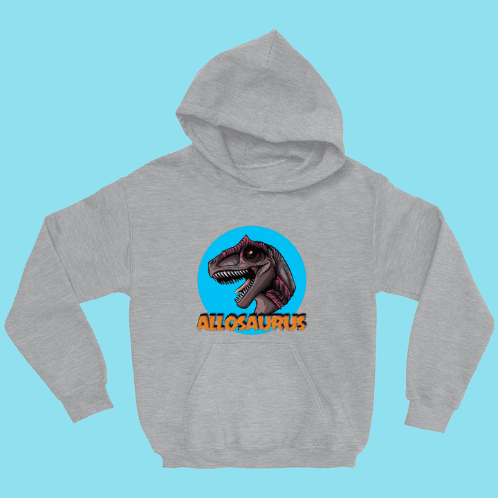 Kids Allosaurus Head Hoodie | Jurassic Studio