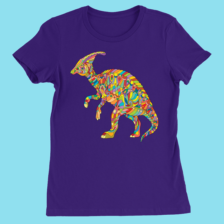 Women Hadrosaur Zentangle T-Shirt | Jurassic Studio