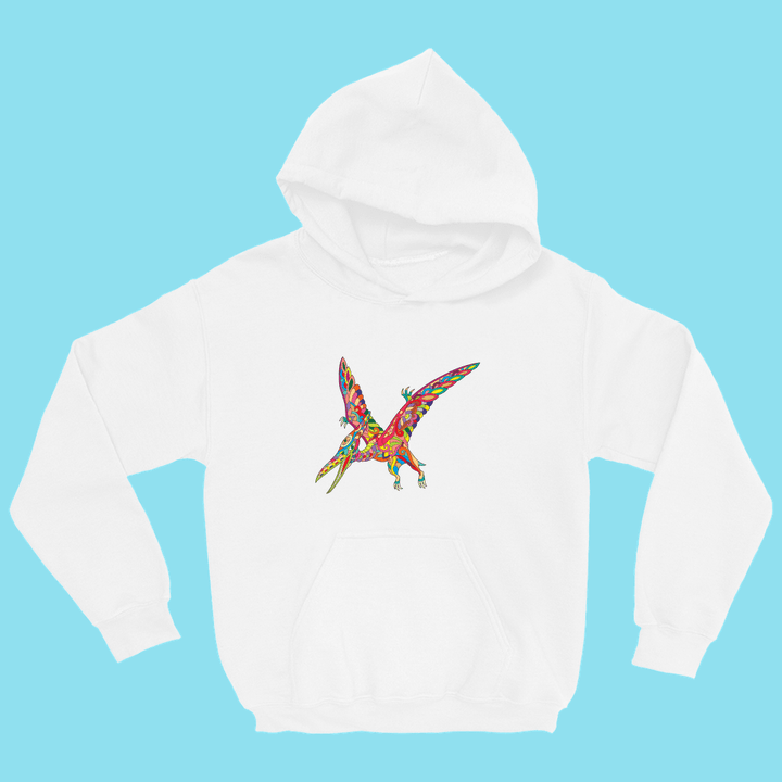 Kids Pterodactyl Zentangle Hoodie | Jurassic Studio