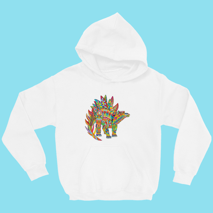 Kids Stegosaurus Zentangle Hoodie | Jurassic Studio