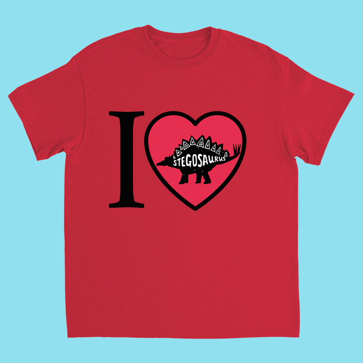 Kids I Love Stegosaurus T-Shirt | Jurassic Studio