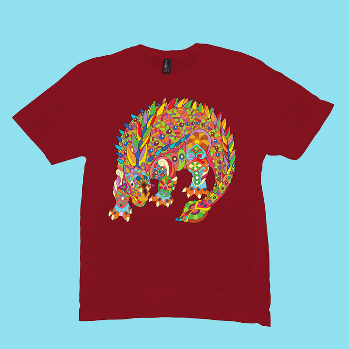 Men Ankylosaurus Zentangle T-Shirt | Jurassic Studio