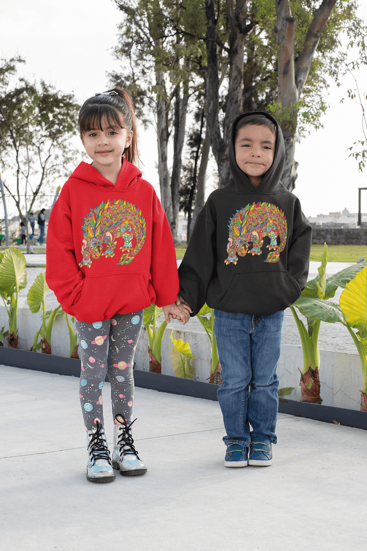 Kids Ankylosaurus Zentangle Hoodie | Jurassic Studio