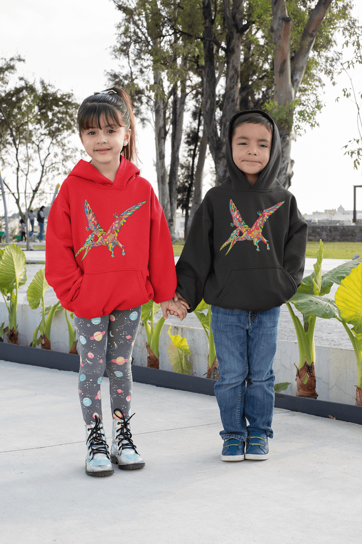 Kids Pterodactyl Zentangle Hoodie | Jurassic Studio