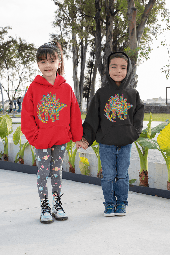 Kids Stegosaurus Zentangle Hoodie | Jurassic Studio