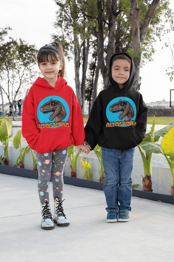 Kids Allosaurus Head Hoodie | Jurassic Studio