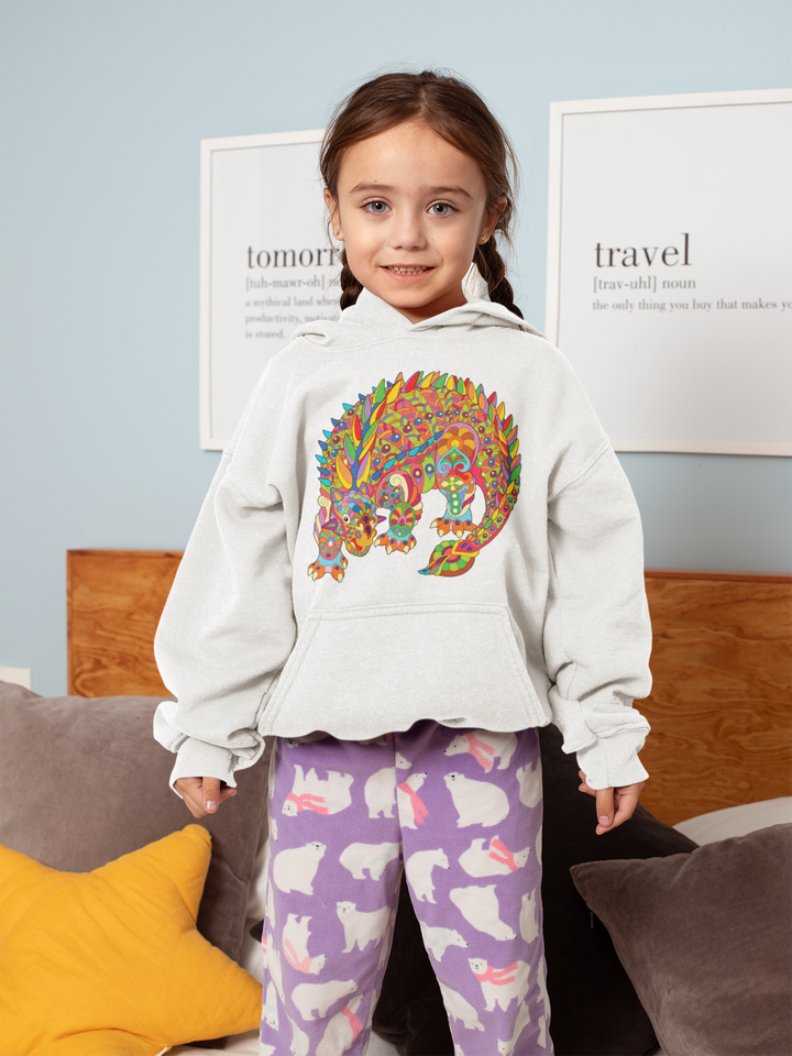 Kids Ankylosaurus Zentangle Hoodie | Jurassic Studio