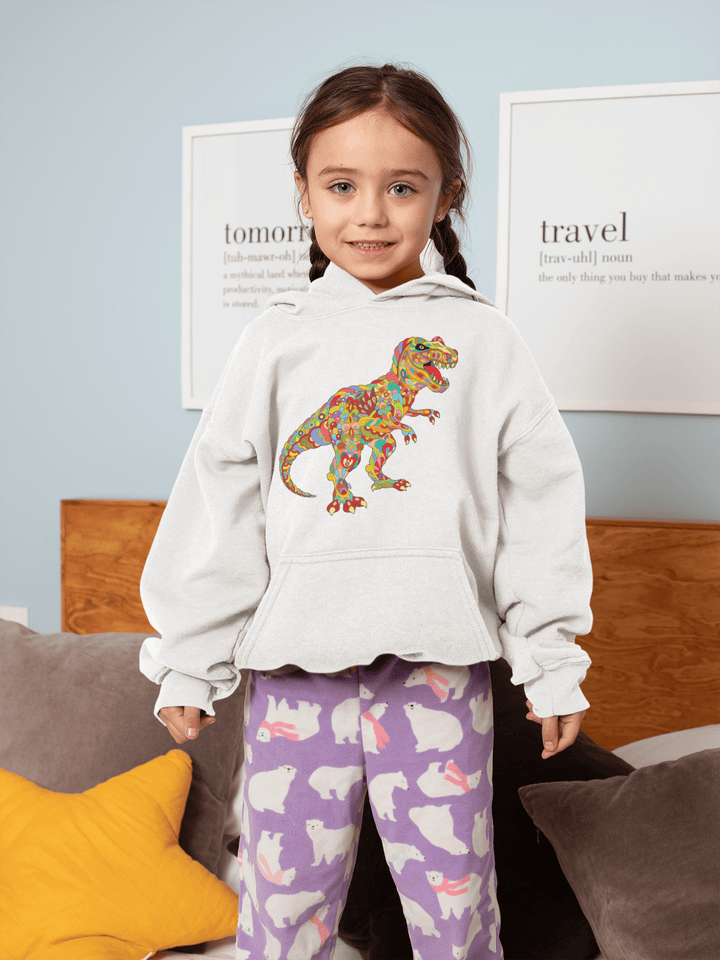 Kids T-Rex Zentangle Hoodie | Jurassic Studio