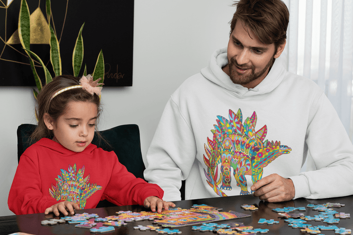 Men Stegosaurus Zentangle Hoodie | Jurassic Studio