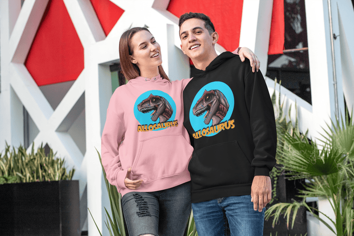 Men Allosaurus Head Hoodie | Jurassic Studio