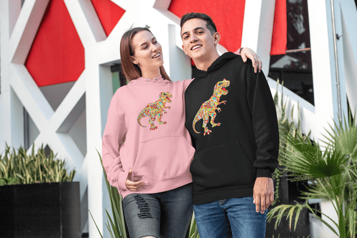 Men T-Rex Zentangle Hoodie | Jurassic Studio