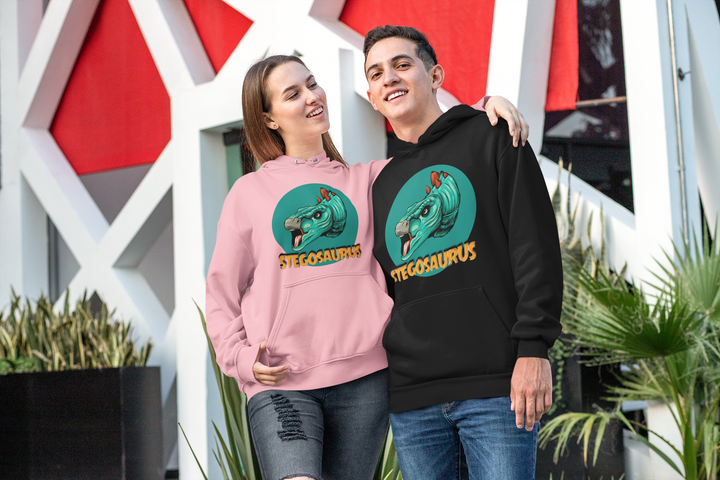 Men Stegosaurus Head Hoodie | Jurassic Studio