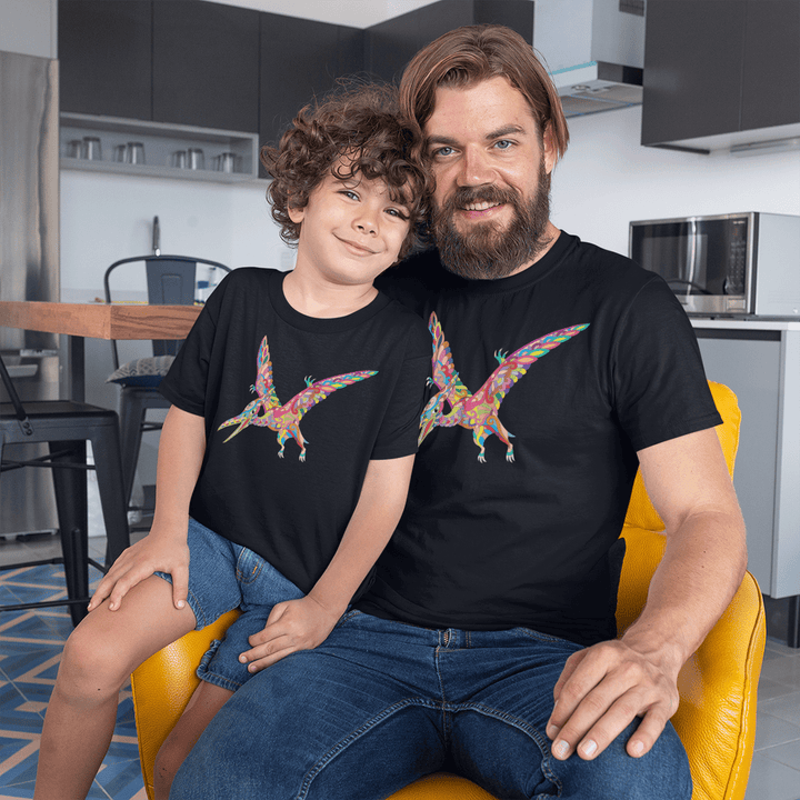 Men Pterodactyl Zentangle T-Shirt | Jurassic Studio