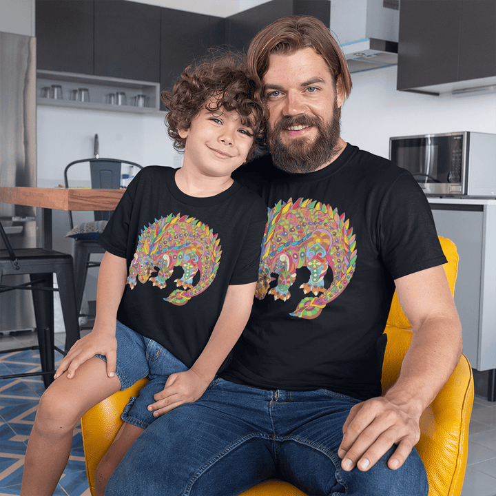 Men Ankylosaurus Zentangle T-Shirt | Jurassic Studio