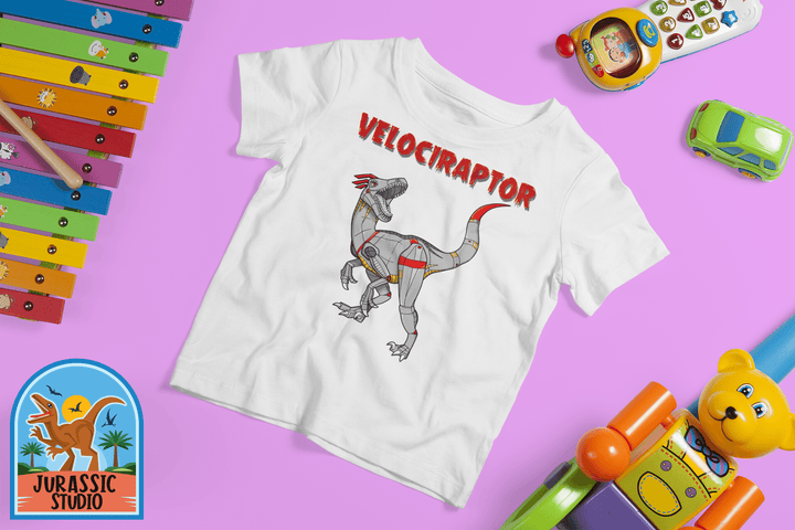 Toddler Robot  Velociraptor T-Shirt | Jurassic Studio