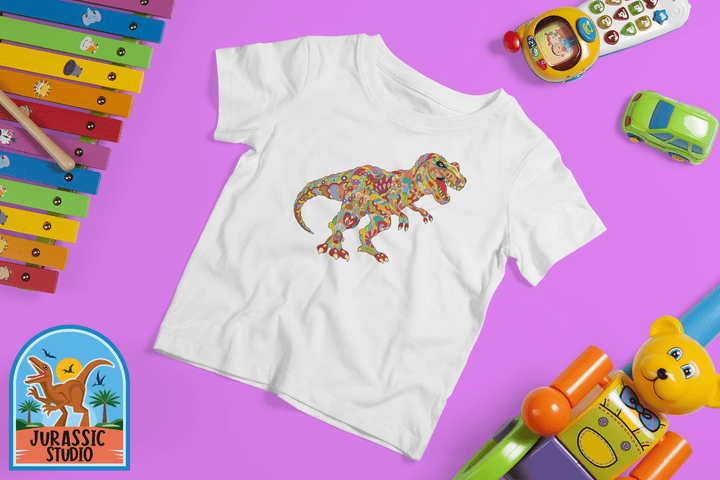 Toddler T-Rex Zentangle T-Shirt | Jurassic Studio
