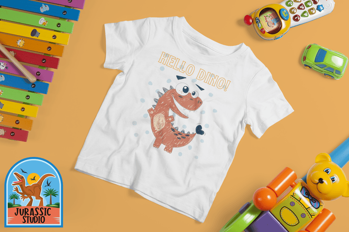 Toddler Baby Brown Dino T-Shirt | Jurassic Studio