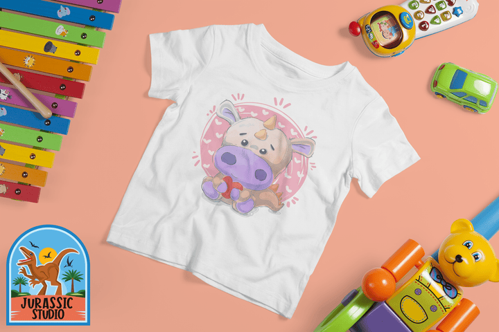 Toddler Pink Baby Dino T-Shirt | Jurassic Studio