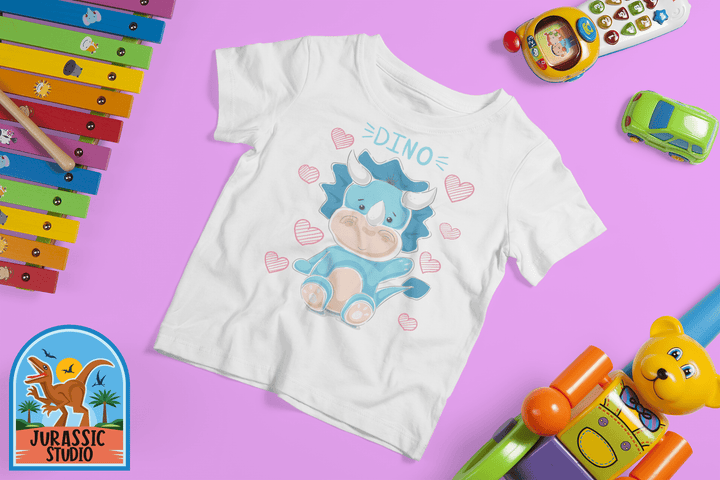 Toddler Baby Blue Dino T-Shirt | Jurassic Studio