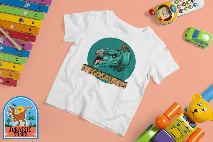 Toddler Stegosaurus Head T-Shirt | Jurassic Studio