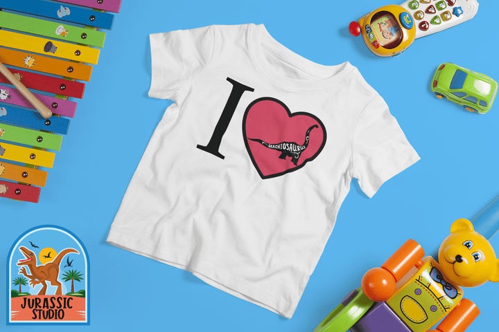 Toddler I Love Brachiosaurus T-Shirt | Jurassic Studio