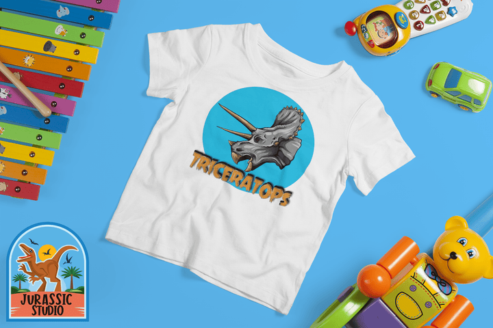 Toddler Triceratops Heads T-Shirt | Jurassic Studio