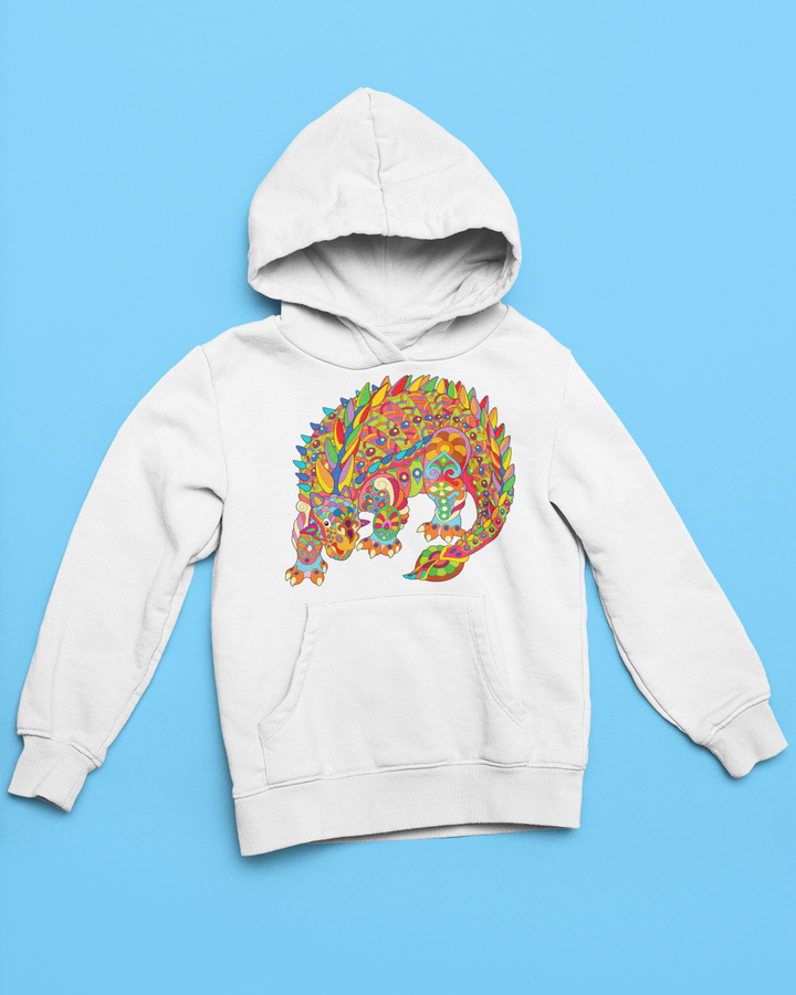 Kids Ankylosaurus Zentangle Hoodie | Jurassic Studio