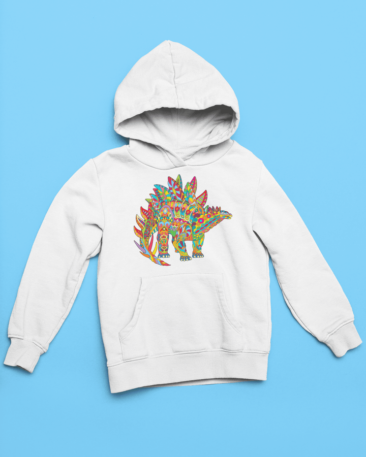 Kids Stegosaurus Zentangle Hoodie | Jurassic Studio