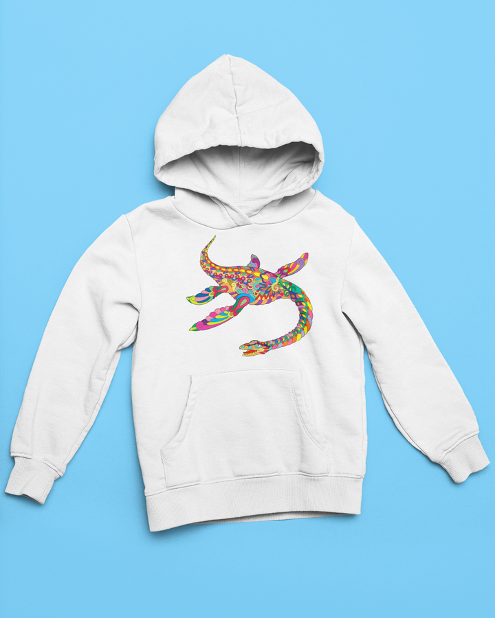 Kids Plesiosaurus Zentangle Hoodie | Jurassic Studio