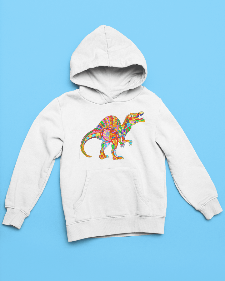 Kids Spinosaurus Zentangle Hoodie | Jurassic Studio
