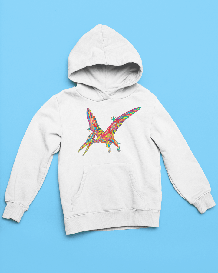 Kids Pterodactyl Zentangle Hoodie | Jurassic Studio