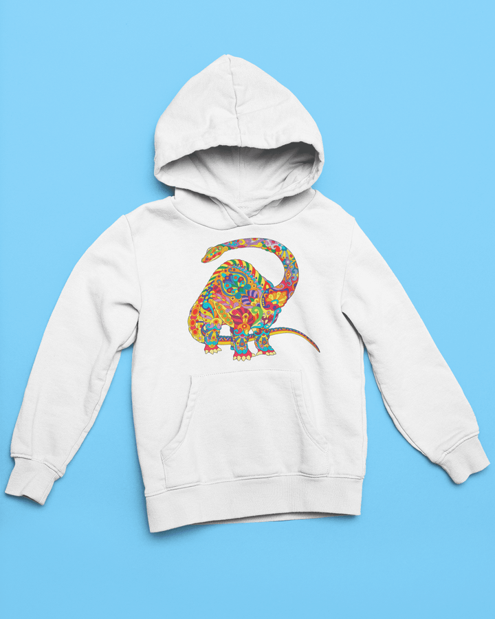 Kids Brontosaurus Zentangle Hoodie | Jurassic Studio