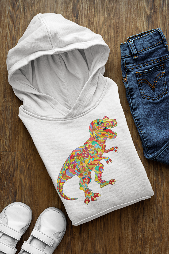 Kids T-Rex Zentangle Hoodie | Jurassic Studio