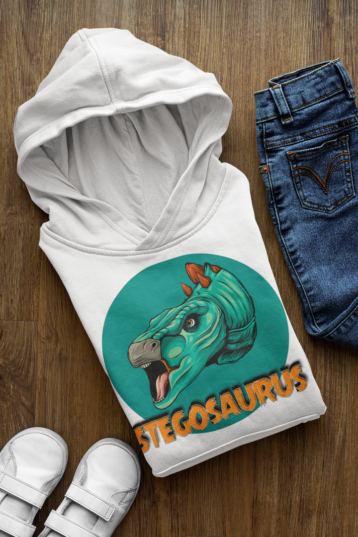 Kids Stegosaurus Head Hoodie | Jurassic Studio