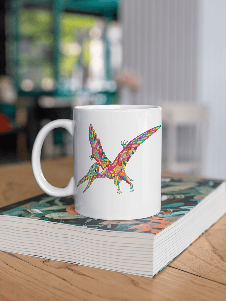 Pterodactyl Zentangle Mug | Jurassic Studio