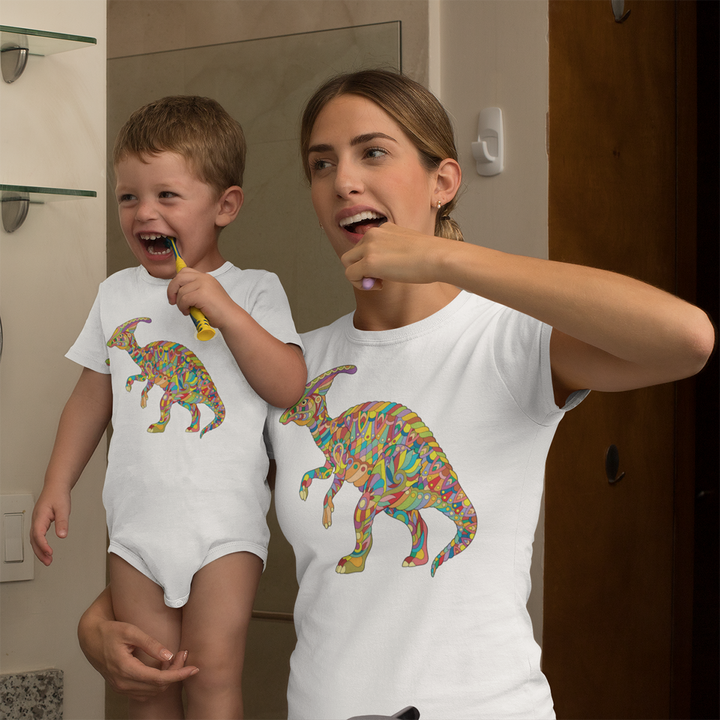 Toddler Hadrosaur Zentangle Onesie | Jurassic Studio