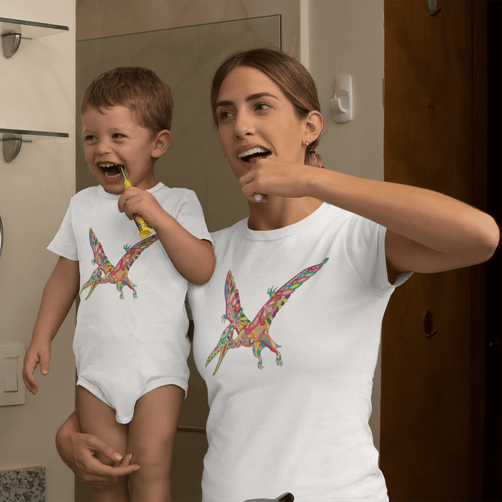 Toddler Pterodactyl Zentangle Onesie | Jurassic Studio