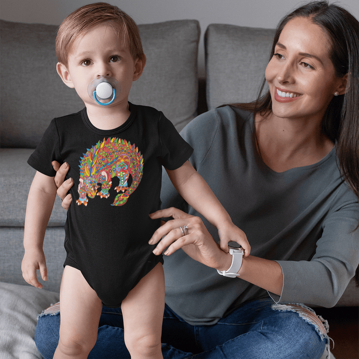 Toddler Ankylosaurus Zentangle Onesie | Jurassic Studio