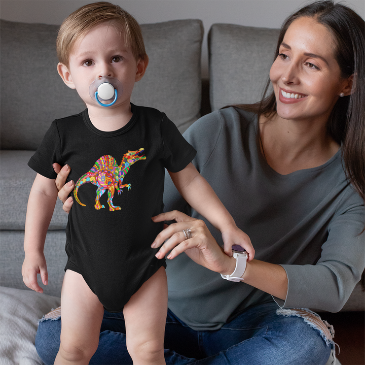 Toddler Spinosaurus Zentangle Onesie | Jurassic Studio