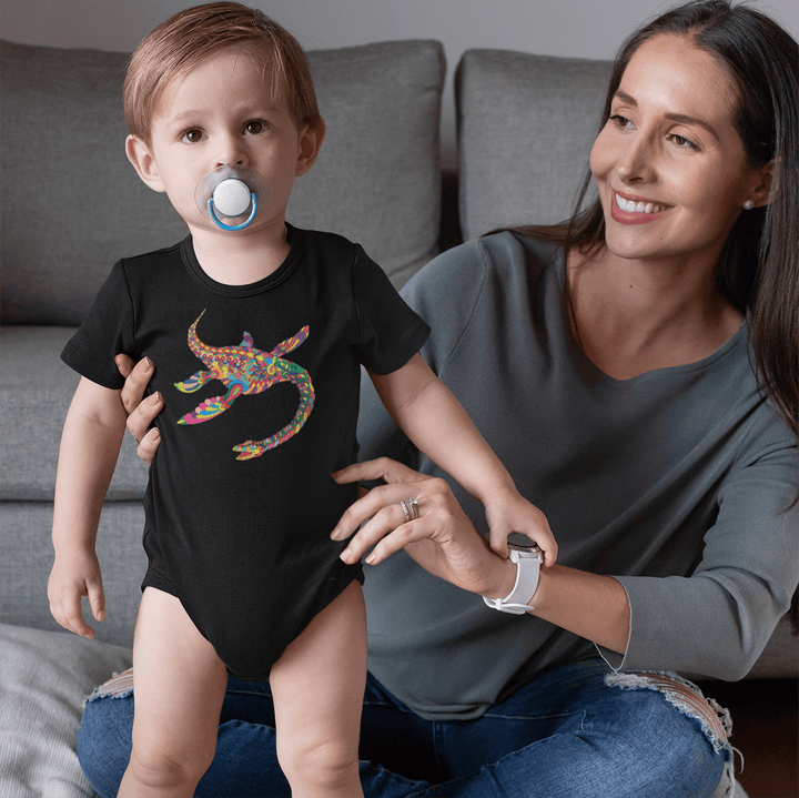 Toddler Plesiosaurus Zentangle Onesie | Jurassic Studio