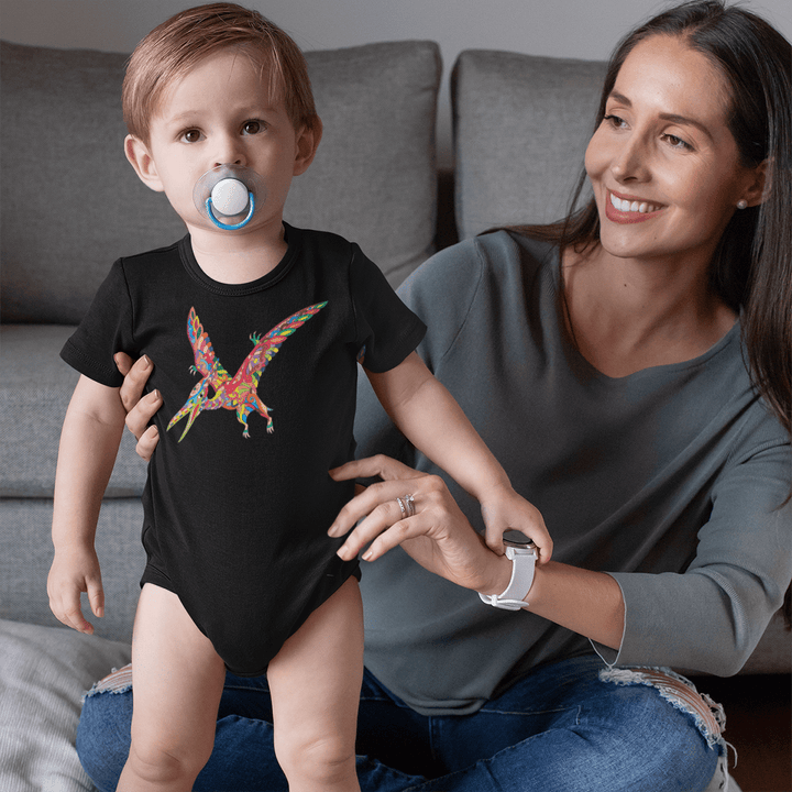 Toddler Pterodactyl Zentangle Onesie | Jurassic Studio