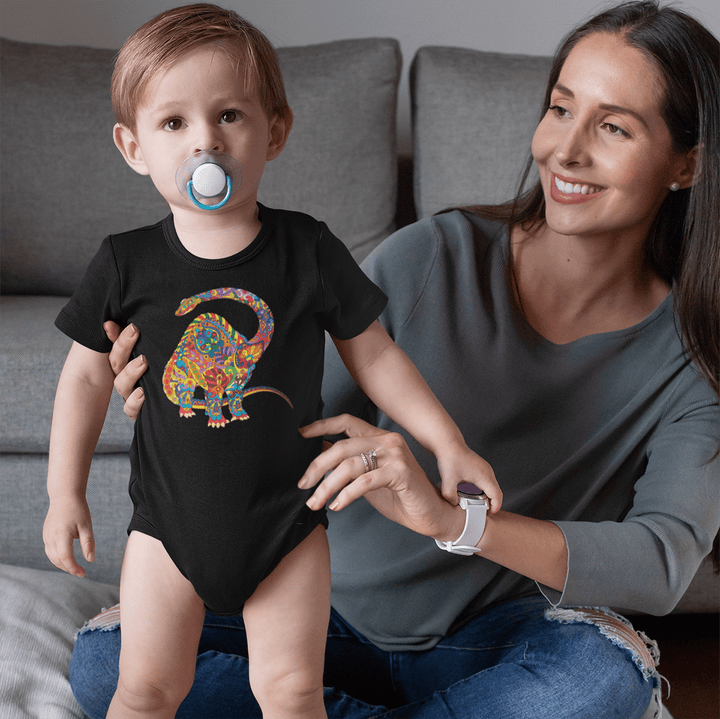 Toddler Brontosaurus Zentangle Onesie | Jurassic Studio