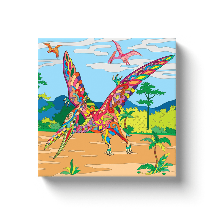 Pterodactyl Zentangle Canvas Wrap | Jurassic Studio