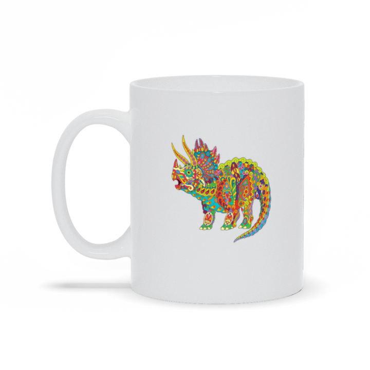 Triceratops Zentangle Mug | Jurassic Studio